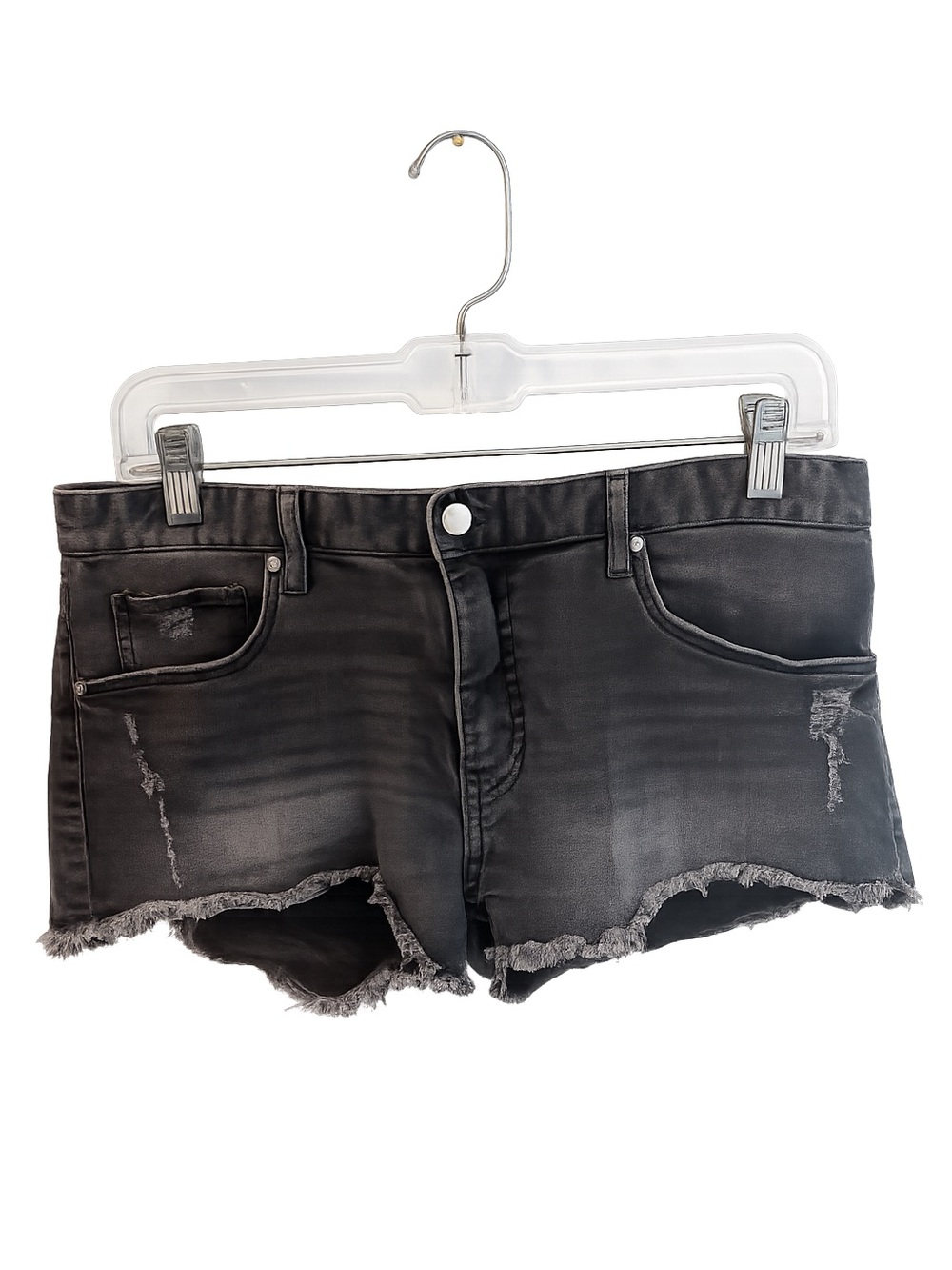 ☀️ Summer Blowout- H&M Black Distressed Denim Shorts Classic Cut | Size 10